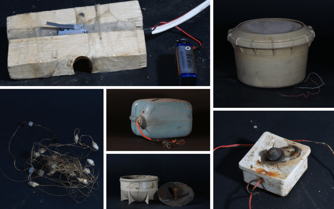 What does an improvised mine look like?