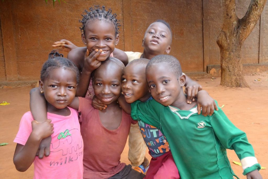 Children in the city of Bouar where FSD supports the peace process (Central African Republic, 2018)