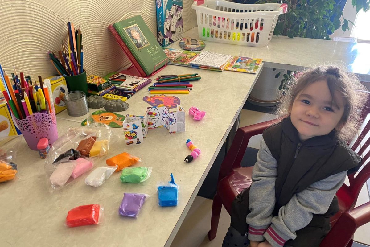 A children in a IPD center in Ukraine