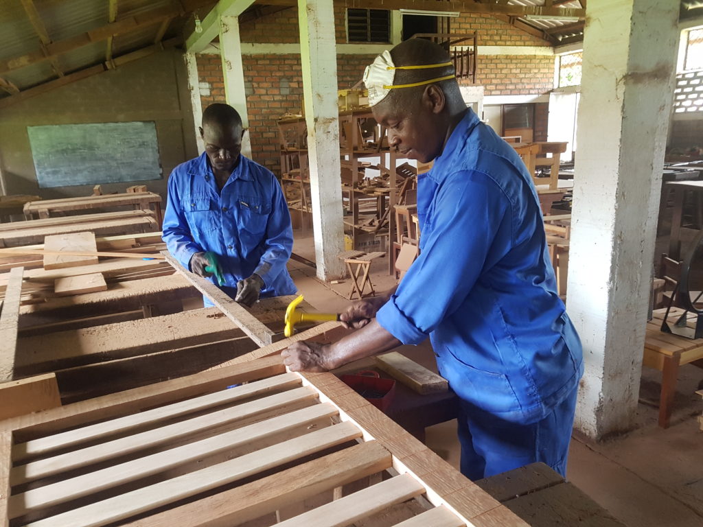 Carpentry activity, community support in the Central African Republic