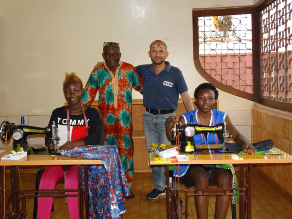 Sewing activity, support to the community in the Central African Republic.