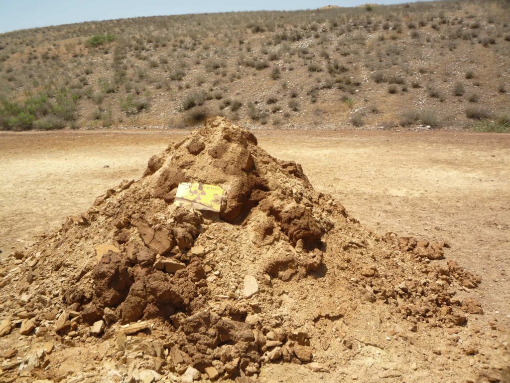 Soil containing uranium, Tajikistan