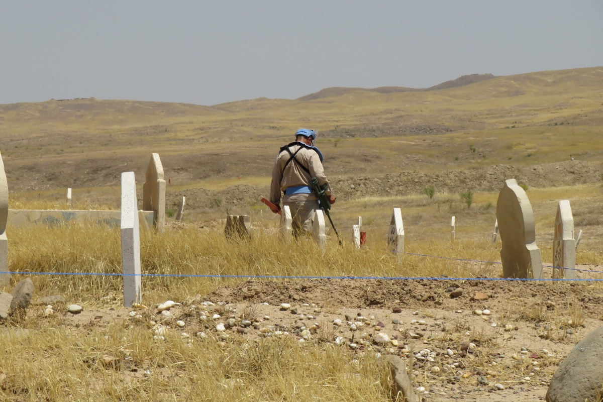 A mined cemetery rehabilitated in Iraq
