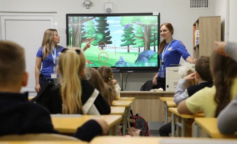 EORE lecture delivered to children at school-Kharkivska-Kharkiv-Ukraine